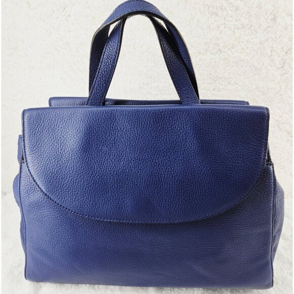 KATE SPADE Jasper Clarke Street Ocean Blue Pebble Leather Top Handle Shoulder Ba - Picture 7 of 16